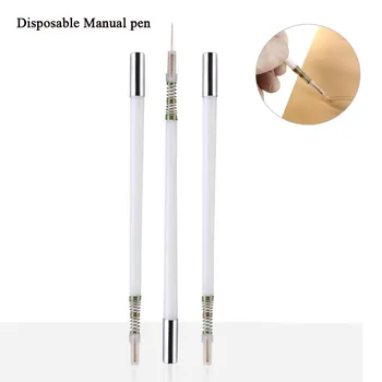 

1pc Tattoo Tool Microblading Pen Permanent Makeup Tattoo Supplies Disposable Manual Pen with 5pcs 3rl Needles for Eyebrow Lip