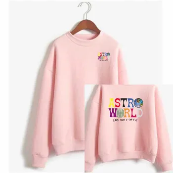 

Travis Scotts ASTROWORLD Printed Autumn Long Sleeve Women Sweatshirts Casual Pullovers Female Hoodies Turtleneck Fashion Hoodie