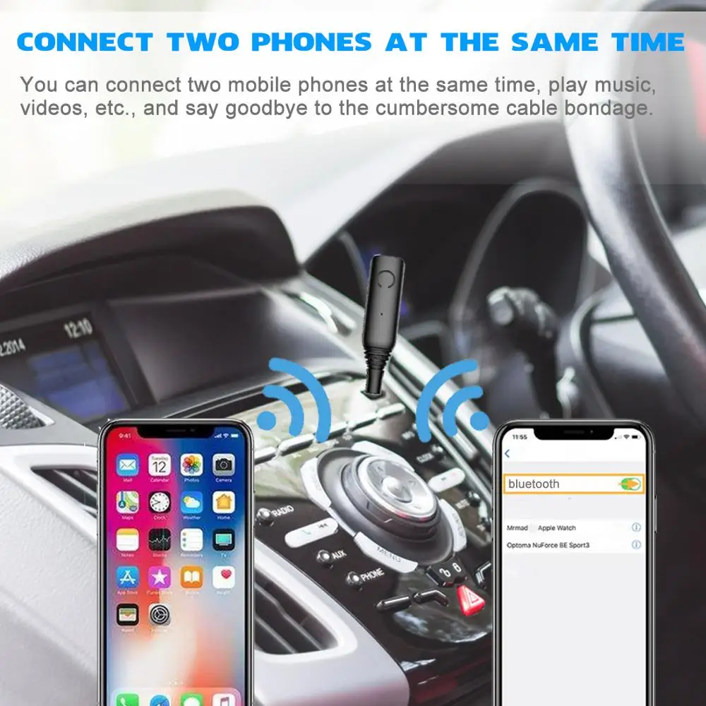Bluetooth Receiver 3 5mm Aptx Bluetooth 5 0 Adapter For Headphone Speaker with Mic Support Handsfree Wireless Audio Receiver