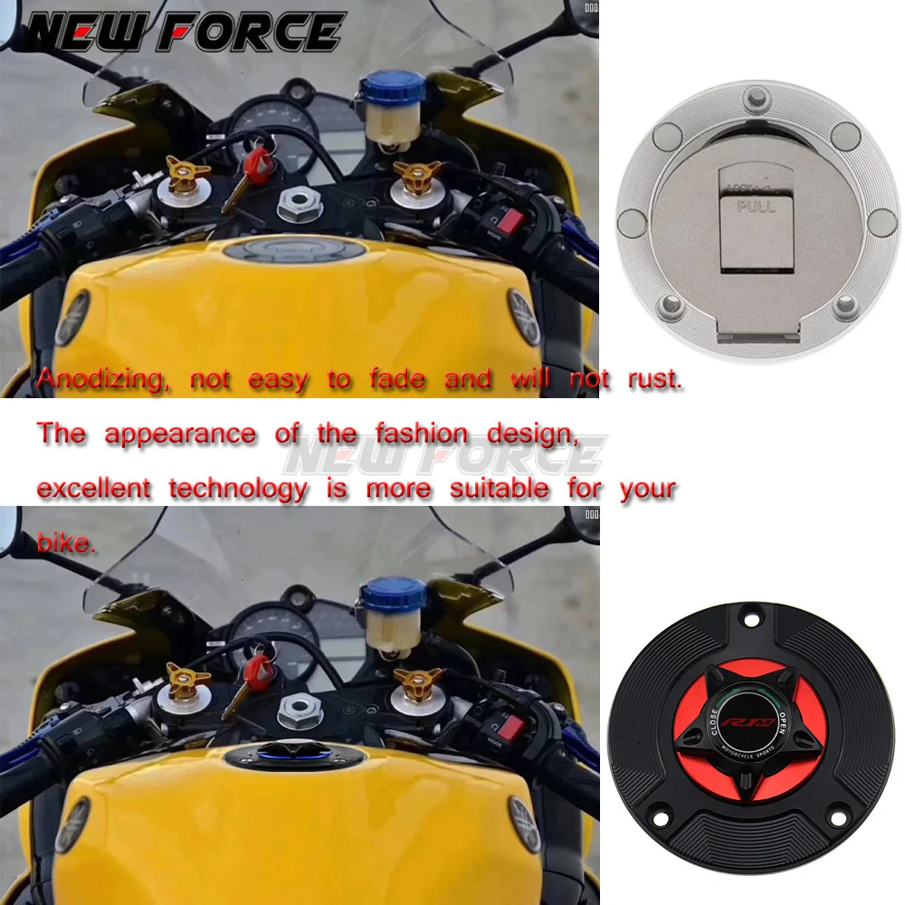 Для YAMAHA YZF R1/M/S R1M R1S- аксессуары для мотоциклов с ЧПУ Заготовка крышка топливного бака газовая крышка бензиновые крышки