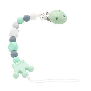 

7 Styles Baby Pacifier Clip Pacifier Chain Clip Nipple For Children Pacifier Clips Soother Silicone Teether Chain w