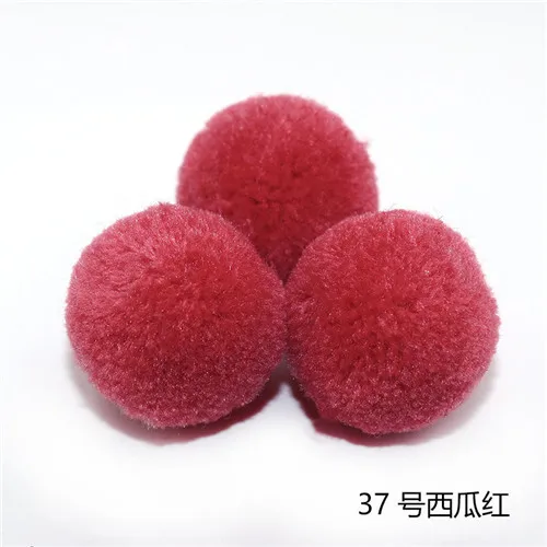 37 Watermelon red 20 мм кашемировый Шар Подходит для DIY скрапбукинга Свадебный домашний бархатный шар ремесла одежда Ювелирный шарф Швейные аксессуары 40 шт - Цвет: 37 Watermelon red