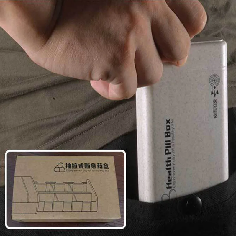 6 Cells Pill Cases for travel Portable Medicine Storage Box PP Medicine Drawer tablet Container Drugs Capsule Dispenser pillbox