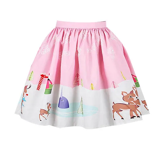 Коллекция года, юбка для маленьких девочек Рождественская юбка праздничная юбка принцессы с объемным принтом для девочек-подростков Праздничная юбка для детей, для девочек