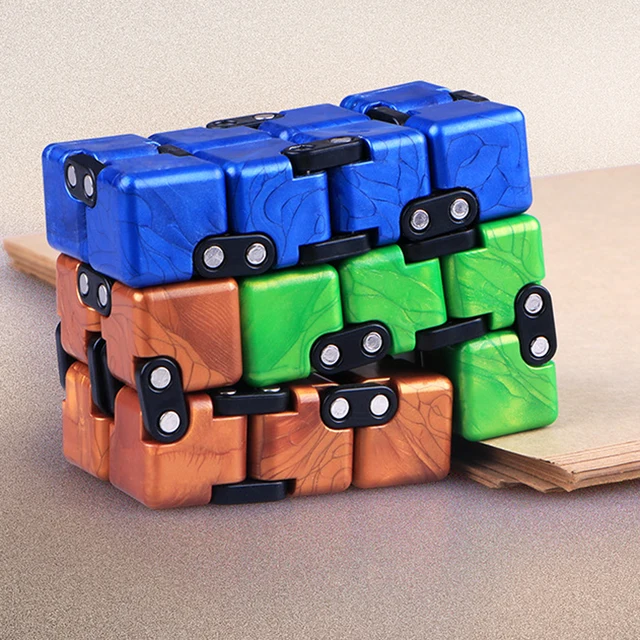Creative Decompression Unlimited  Cube Solid Color Puzzle Smooth Fun Infinity  Cube Toy Funny Hand Game Fidget Toys 5