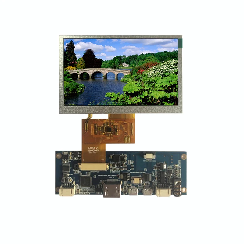 4 3 дюйма 800*480 IPS LCD HDMI интерфейс высокая яркость TFT емкостная сенсорная панель с