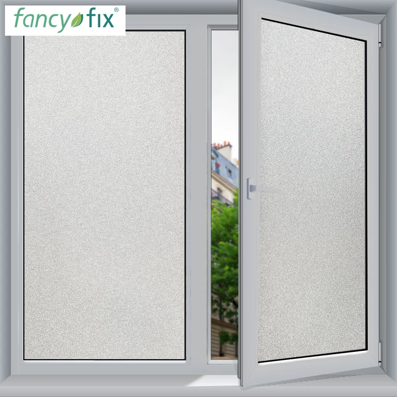 Matte Window Film Privacy Frosted Self Adhesive Blackout Glass Window Sticker Foil No Glue