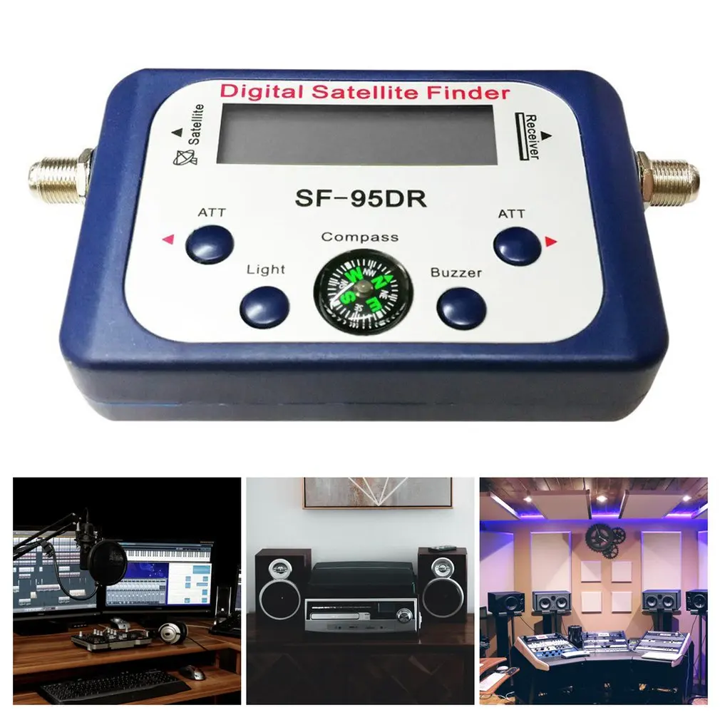 

Digital Displaying Satellite Finder Meter Satfinder TV Signal Receiver Decoder Satlink Receptor Buzzer Compass LCD FTA Dis