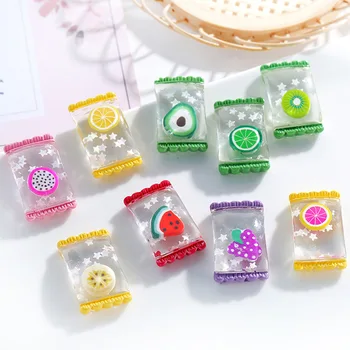 

10pcs Simulation Fruit Candy Mobile Phone Shell Material DIY Handmade Brooch Hair Accessories Necklace Resin Accessories