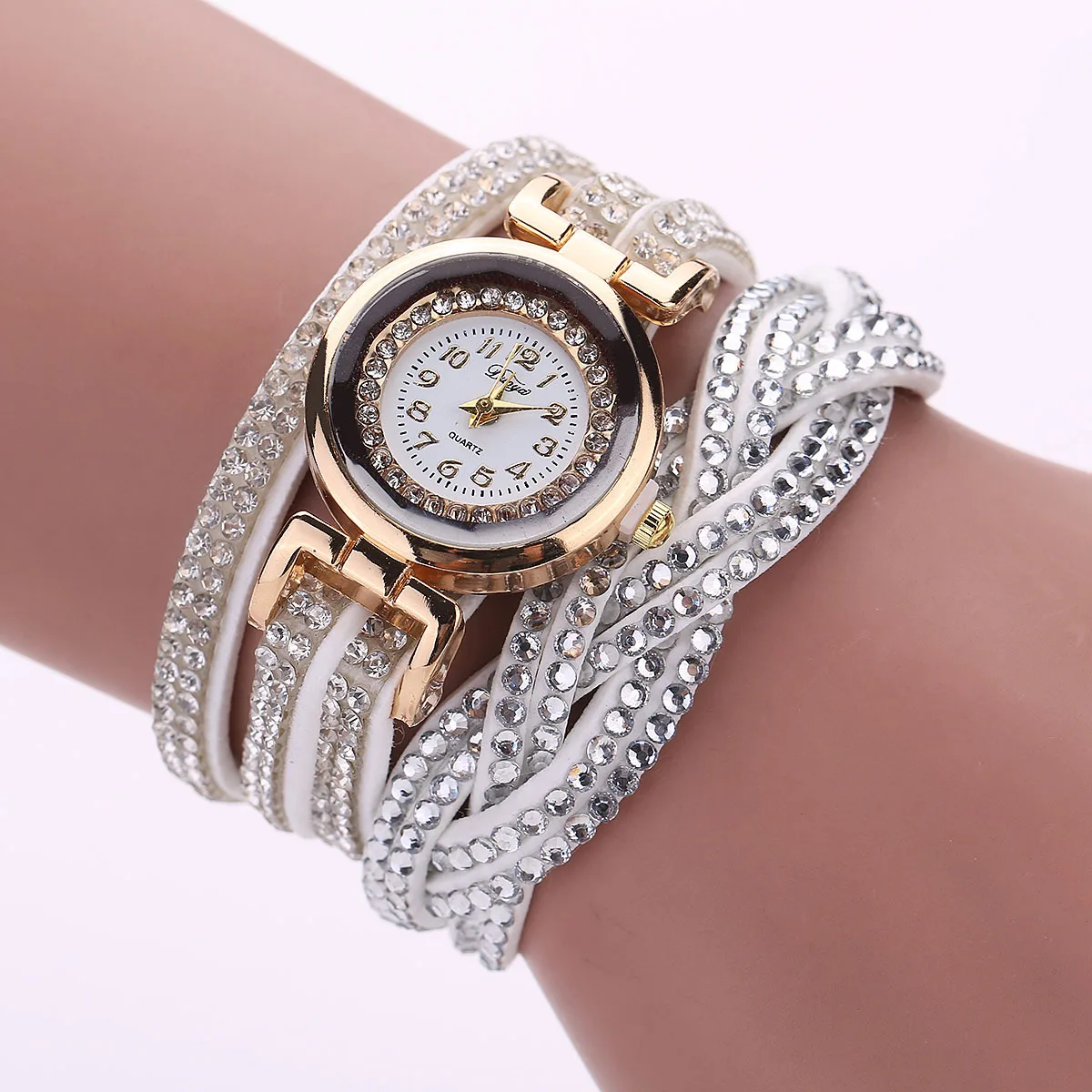 

Duoya Watch Double Color Suede Weaving Ladies' Watch Diamond Set WOMEN'S Bracelet Watch