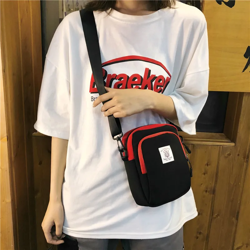 

Japanese-style Harajuku Hong Kong Style INS Contrast Color Shoulder Bag Korean-style Street Hip Hop Disco Dancing Bag Men And Wo