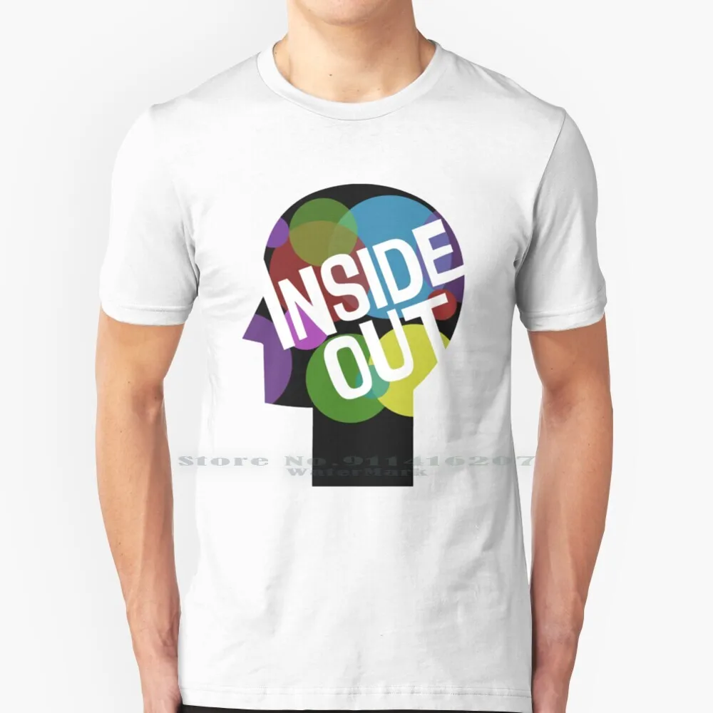 Maglietta Inside Out 100% Puro Cotone Inside Out Inside Anger Happiness Pixar