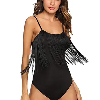 

Women Bodysuit Tassel Decorate Short Jumpsuit Sexy Club Bodycon Woman Clothes Backless Sling New Arrival 2019 Overalls Bodysuits