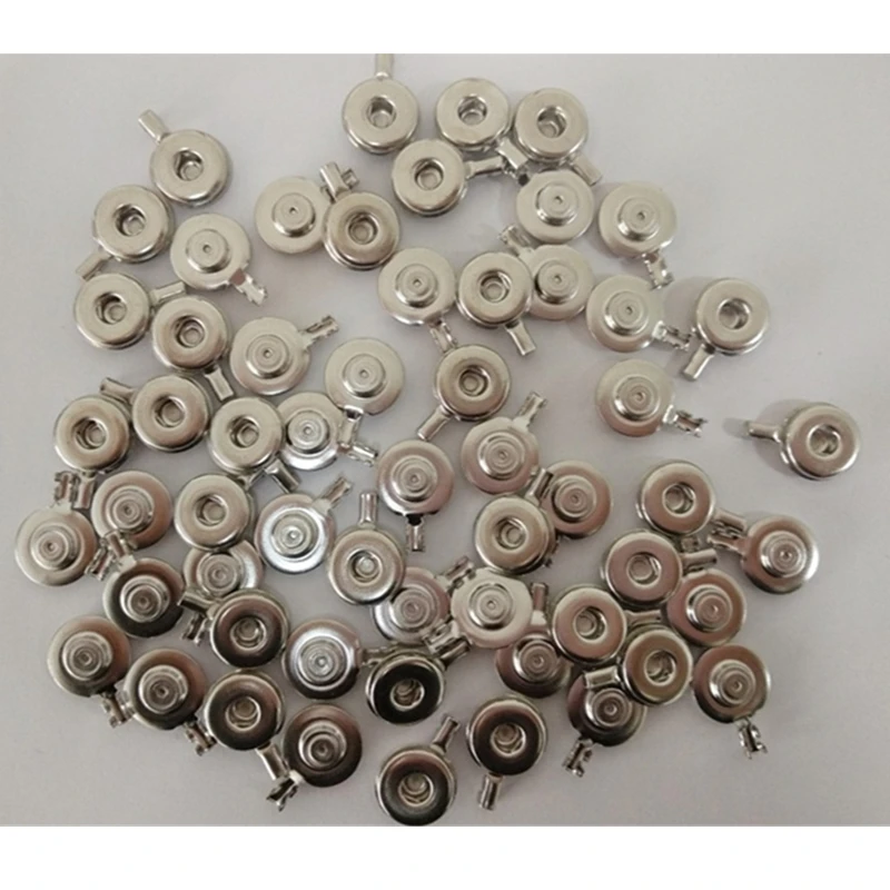 

100pcs/lot 4.0 ECG Snap with Terminal Fittings Hardware Stamping Electrocardiograph Metal Button Lead Nickel-Plated ECG Button