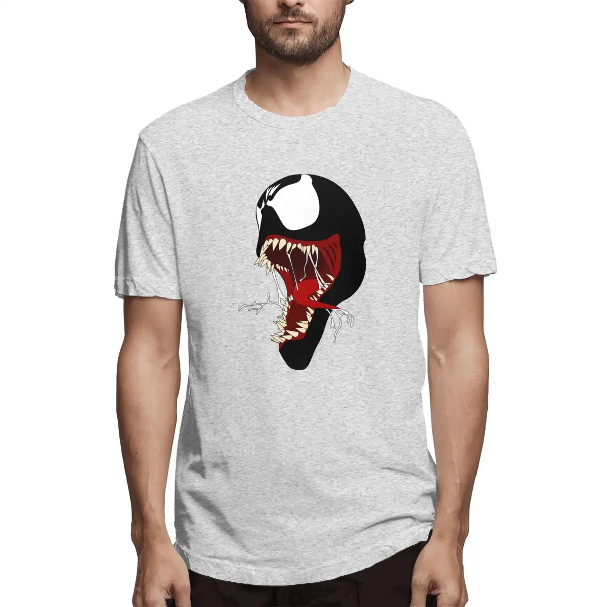 NOISYDESIGNS Punk T-Shirt Cool Comic Movie Originality Black Cotton Superhero T-shirt Men Anime Soft Cotton Summer Tops Tee