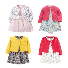 Ensemble de 2 pièces pour bébé fille, barboteuse à manches longues, vêtements d'automne et de printemps pour nouveau né