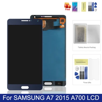 

Adjustable Brightness For Samsung Galaxy A7 A700 LCD Display Touch Screen Digitizer Replacement For Samsung A700 LCD Display