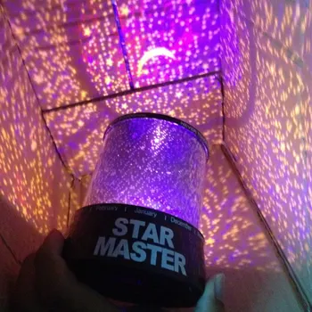 

Star projector moon Lamp starry Night Light LED star light lampara luna USB Bedroom Party rechargeable night light for child