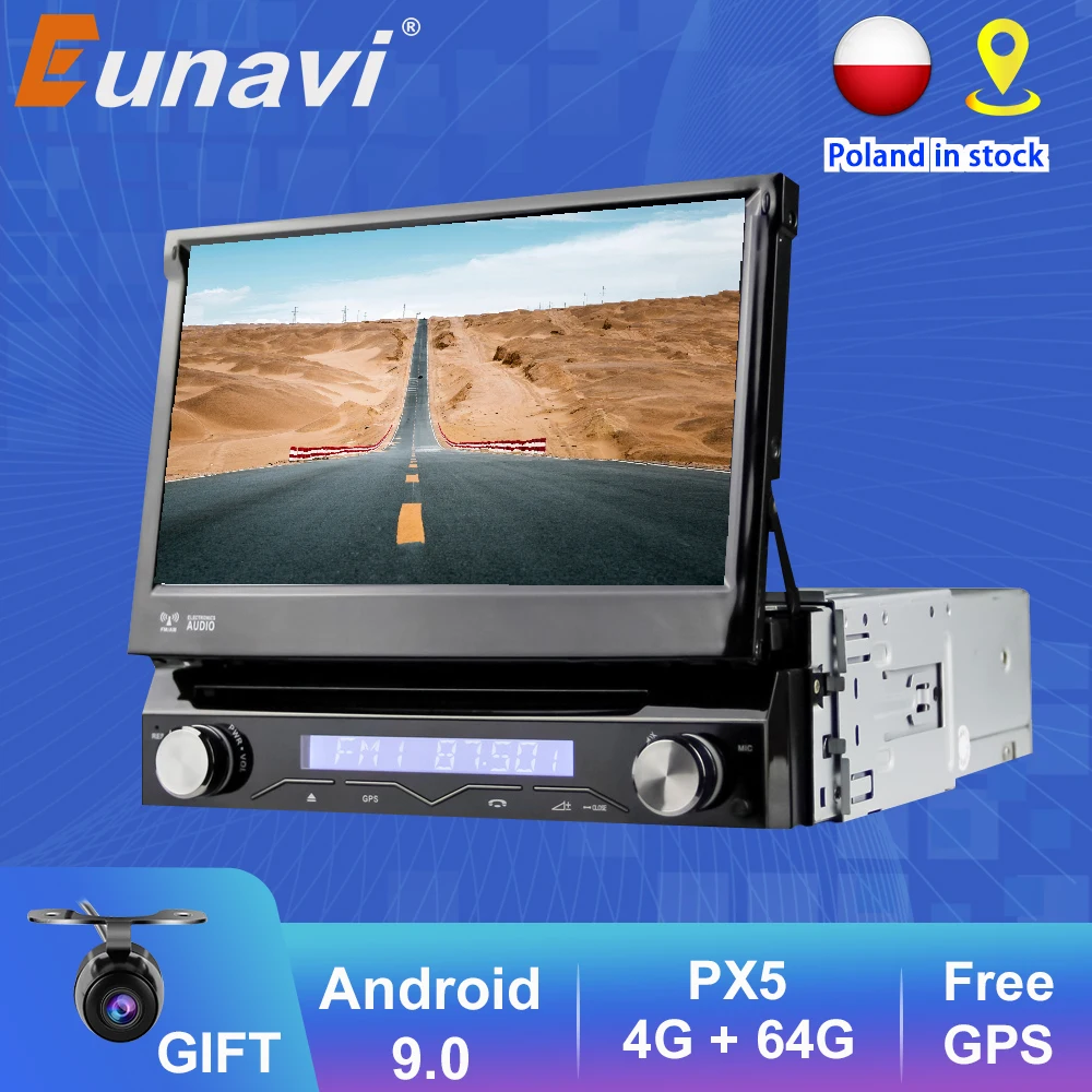 Автомагнитола Eunavi DTA7851 1DIN Android 10 GPS Wi Fi MP3 4 + 64 ГБ|Мультимедиаплеер для авто| |