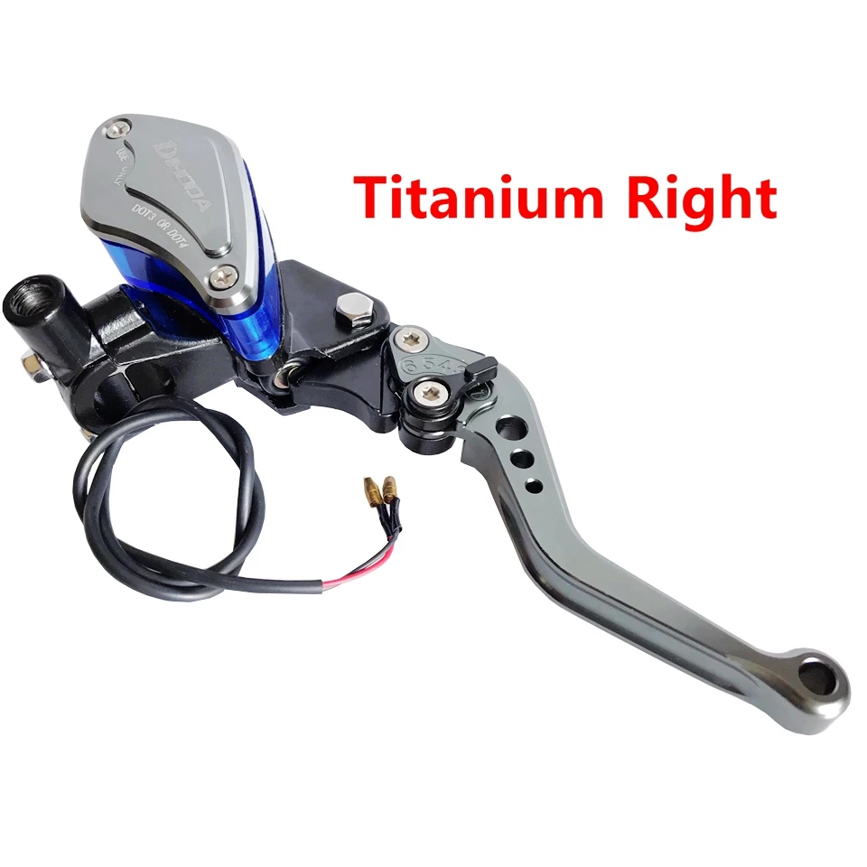 Titanium Right Мотоцикл 22 мм 7/8 ''руль с M10 зеркалом монтажные отверстия гидравлический рычаг сцепления Главный цилиндр тормозного насоса ручка - Цвет: Titanium Right