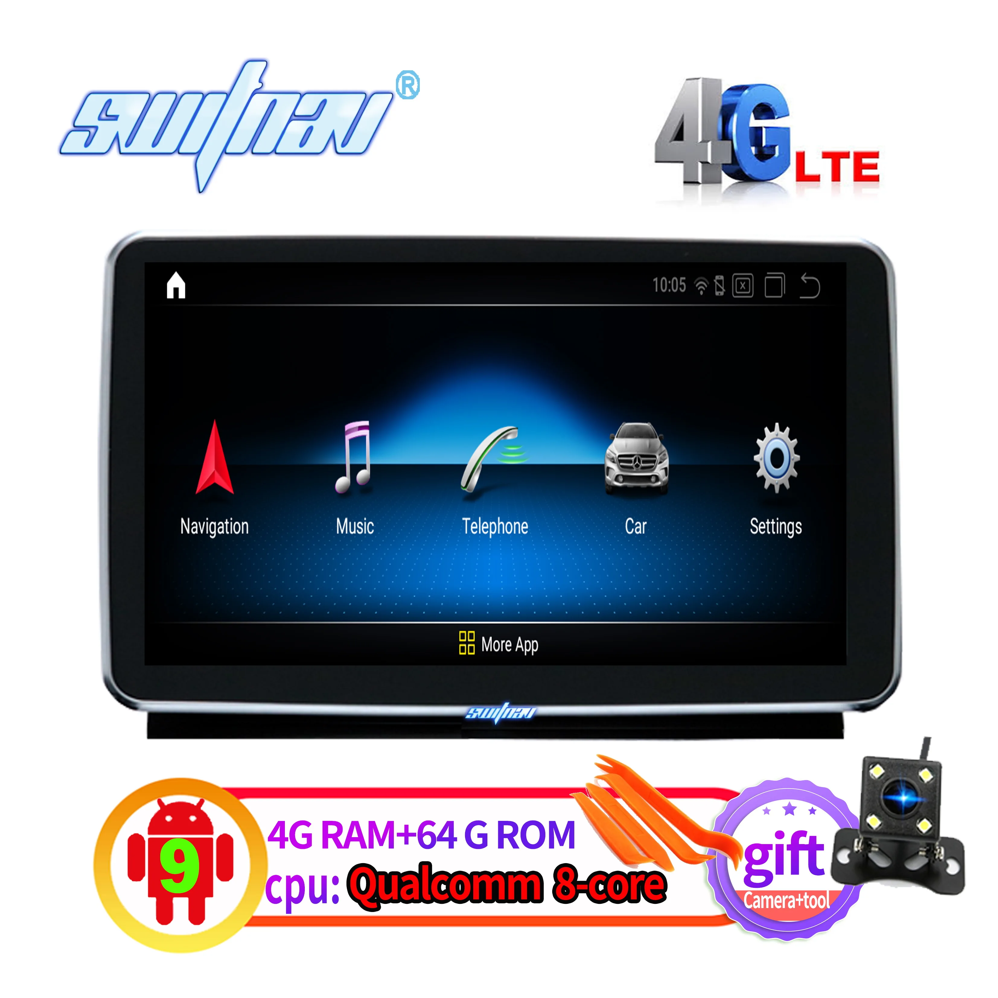 

SWITNAV Qualcomm Android 9.0 CAR DVD Player For Benz ML GL W166 X166 car audio gps 4G car multimedia screen display Monitor