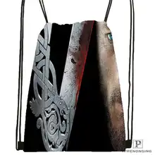 Пользовательский winnick-vikings-сезонная походная сумка на шнурке милый рюкзак для детей(черная спинка) 31x40 см#20180611-02-93
