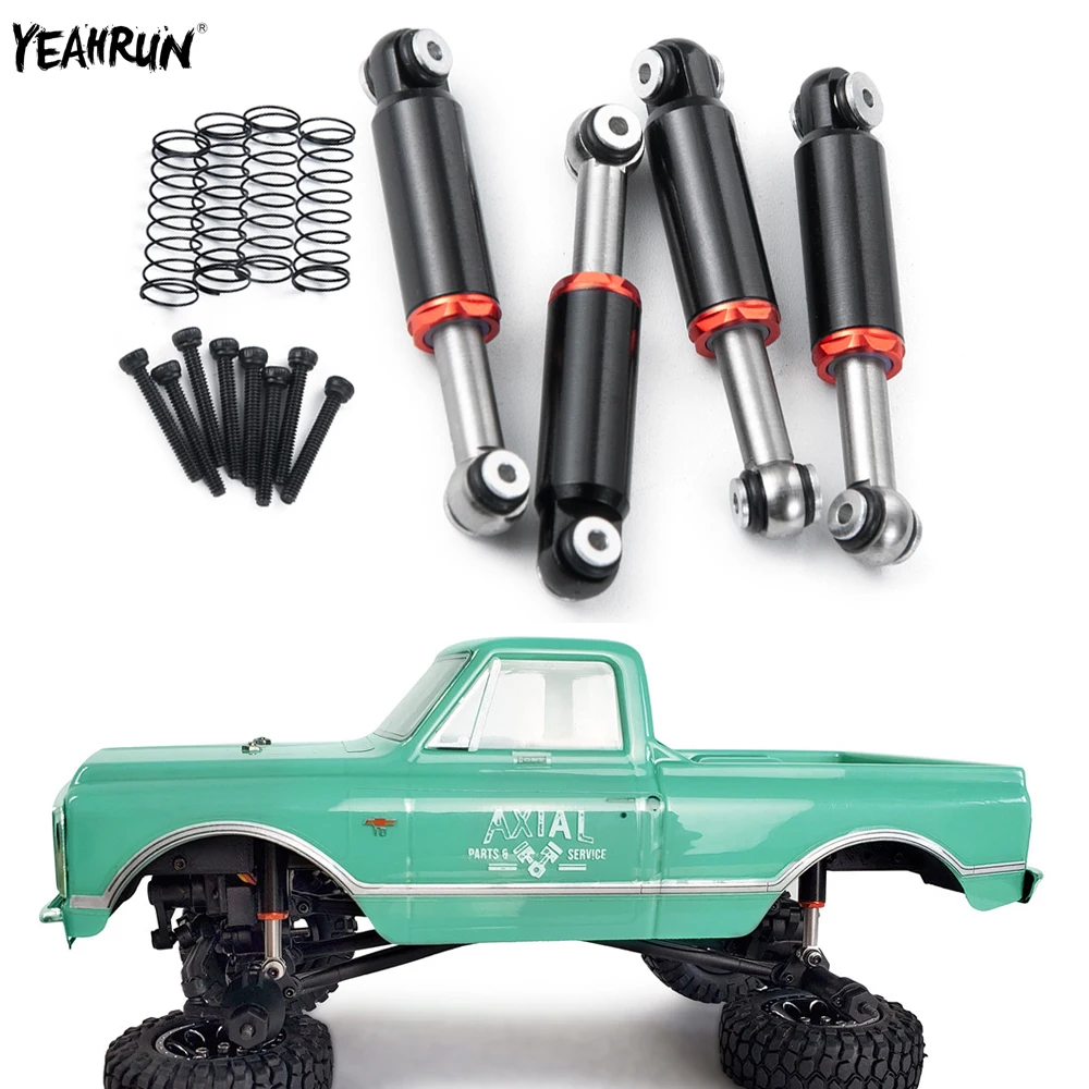 YEAHRUN 4 шт. металлический алюминиевый амортизатор для 1/24 RC Crawler Car Axial SCX24 90081 AXI00001 002