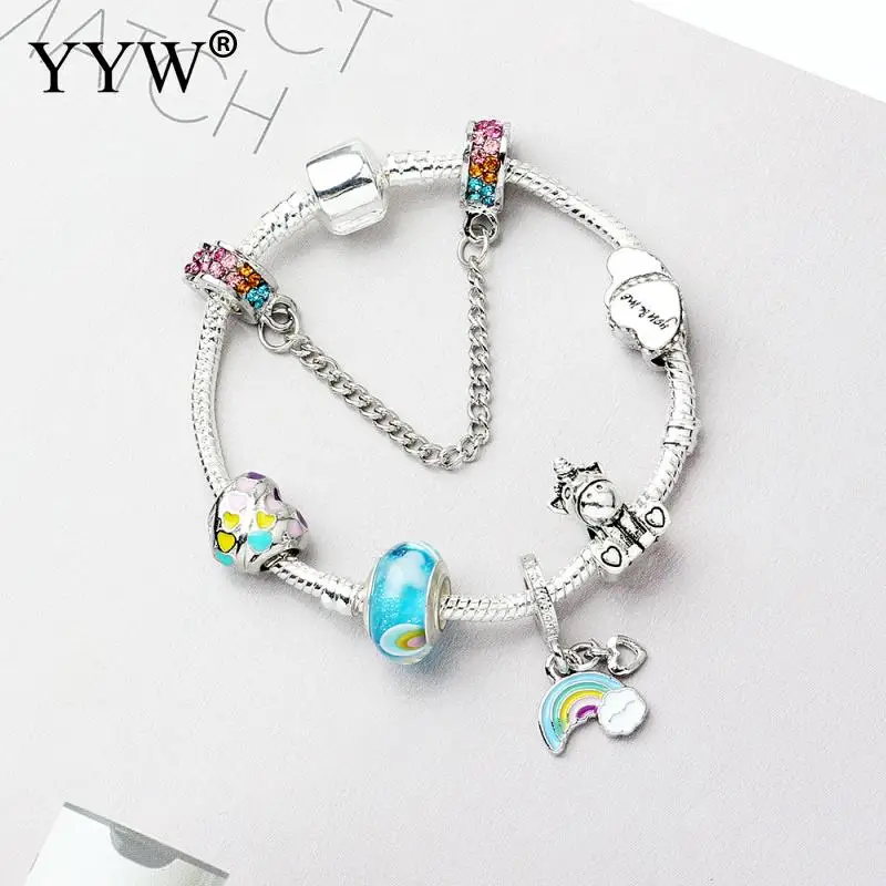 Модный браслет Шарм серебряный цвет Pulseras Mujer браслеты для женщин Bransoletki синяя повязка с бисером Bileklik ювелирные изделия
