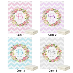LVYZIHO – couverture personnalisée pour bébé fille et garçon, motif floral à rayures, 30x40 / 48x60 / 60x80 pouces 