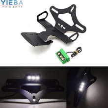 Мото универсальный регулируемый угол заднего номерного знака держатель для Kawasaki Z900 Z 900 сочетание рамы и лампы