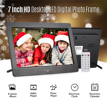 

Andoer 7 Inch LED Digital Photo Frame Electronic Album P702 HD Remote Control Desktop Supports Music Video Photo Player Alarm