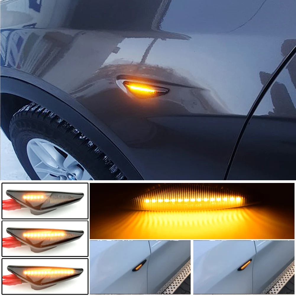 2 Pack LED Side Marker Turn Signal Light for BMW X3 X5 X6 E70 E71 F25 Car Work Box Clear Lens Style Side Marker Lamps Replace OEM Side Marker Light 2 Pack LED Side Marker Turn Signal Light for BMW X3 X5 X6 E70 E71 F25 Car Work Box Clear Lens Style Side Marker Lamps Replace OEM Side Marker Light