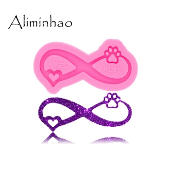 

DY0397 Love ribbon bear's paw Keychains Mould Resin Silicone Epoxy Molds For Jewelry Shiny Glossy Aliminhao