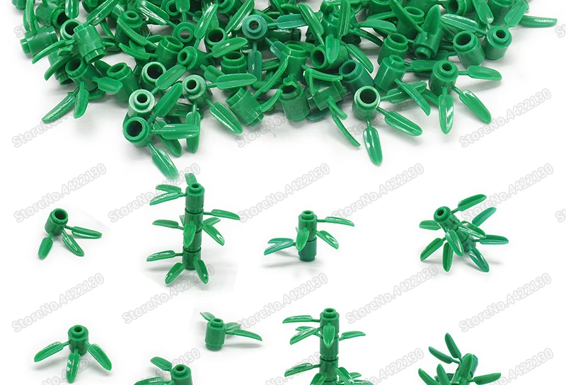 Blade grass Green plant Building Blocks Accessories Assembling city forest garden Figures Street view model child christmas toys