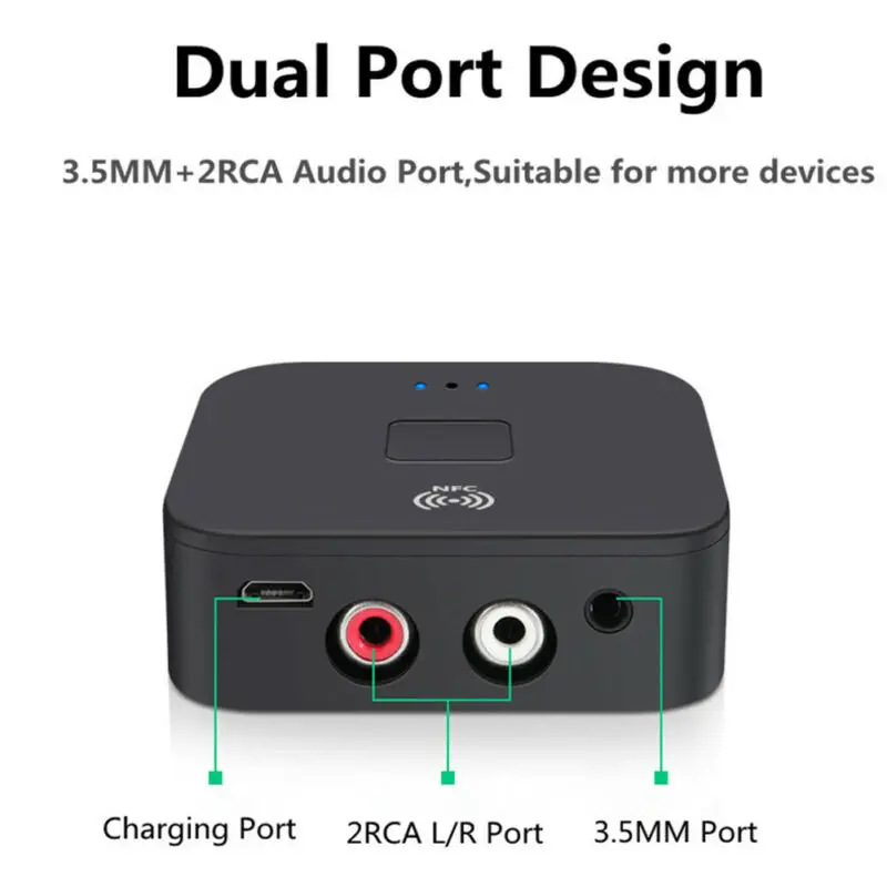 NFC стерео Bluetooth 5,0 приемник 3,5 мм AUX RCA Jack Hifi беспроводной адаптер автоматическое включение/выключение Bluetooth 5,0 автомобильный аудио приемник