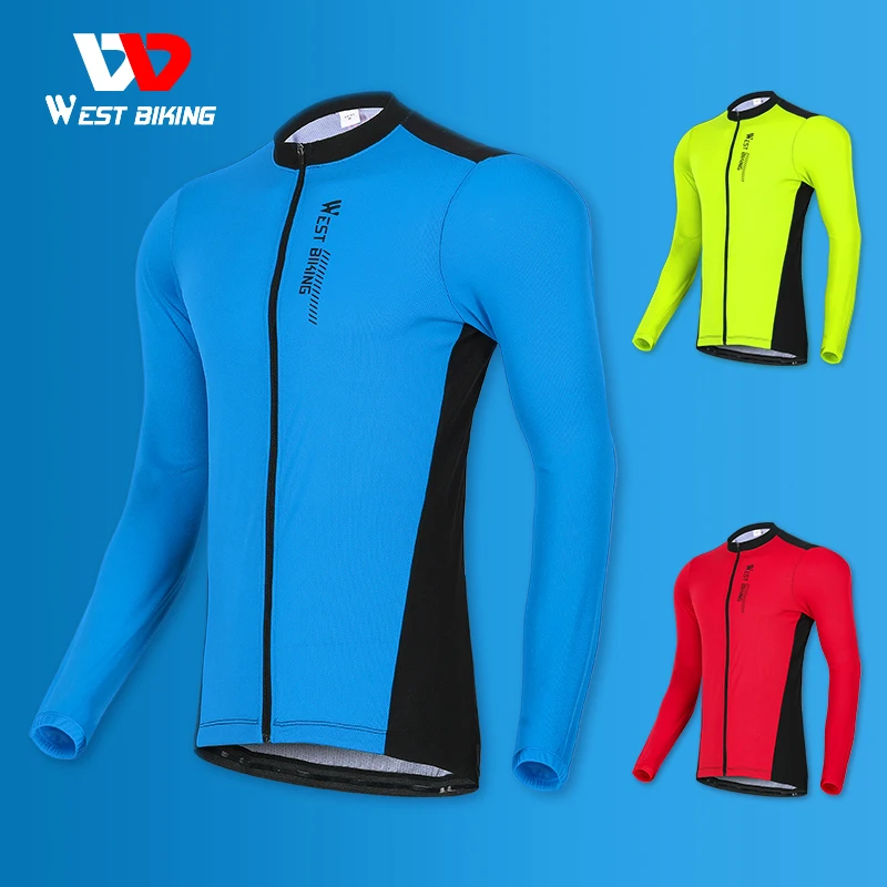 West Biking Quick Drying Cycling Jersey Long Sleeve Mtb Road Bike