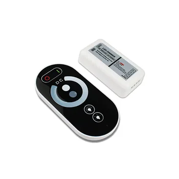 

RF Wireless LED Dimmer Single Color Controller DC12V 24V 8A 2 Channel Touch Remote Controller for Single Color LED Strip Lights