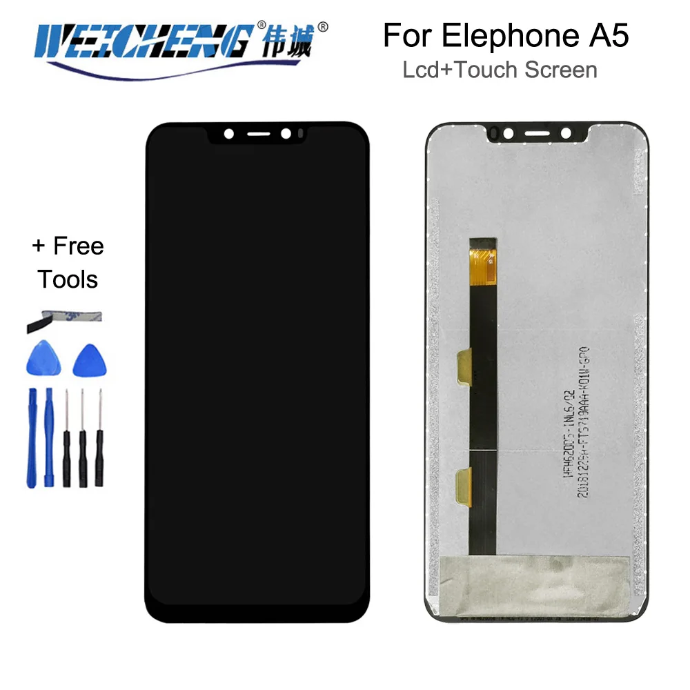 

6.18''For Elephone A5 LCD Display+Touch Screen Digitizer Assembly Repair Parts With Tools And Adhesive For Elephone A5