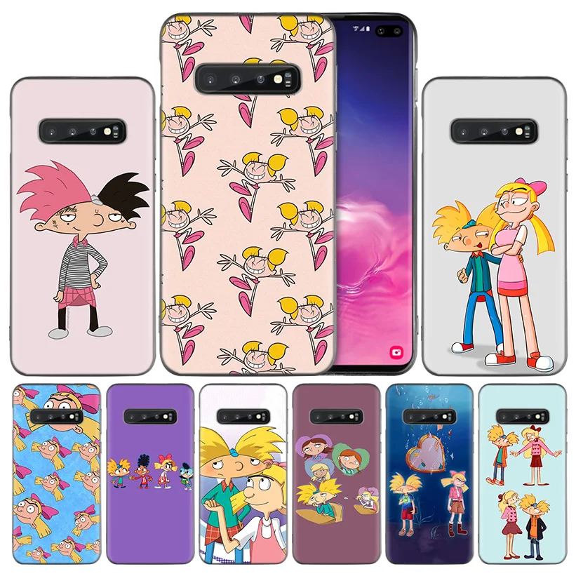

Silicone Case Cover for Samsung Galaxy S10 S10e S9 S8 S7 Edge Note 8 9 10 J8 J6 J4 Plus 2018 5G M40 M30 M20 M10 Hey Arnold carto