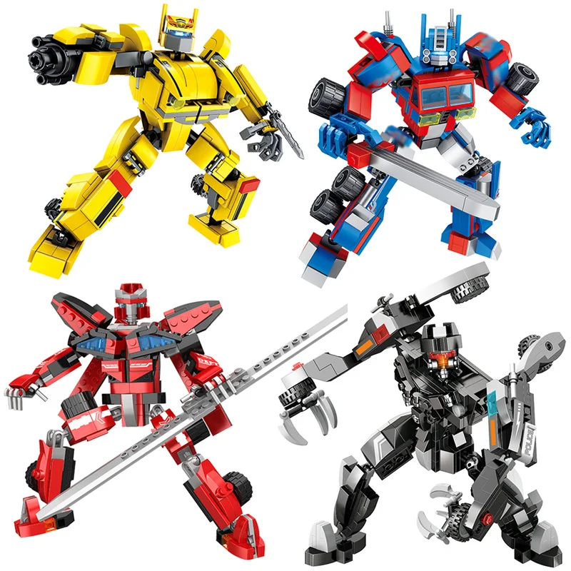 1 изменения 3 трансформации Робот строительные блоки для детей автомобиль