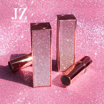 

Customize Logo Super Shiny Square Empty Lipstick Bottle Flashing Pink Lipstick Tube Diy Lipstick Making Mold