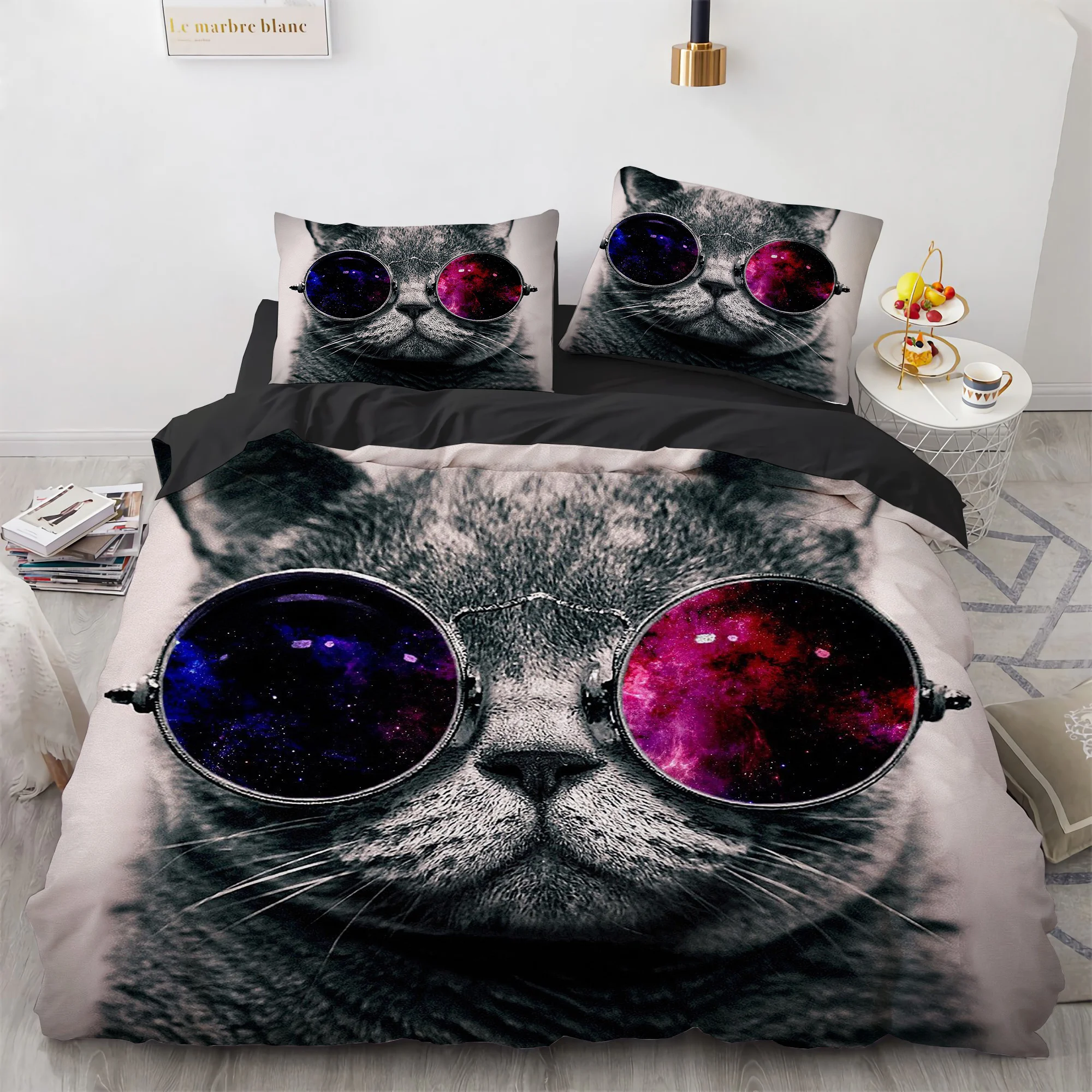 Fashion Black Cat Bedding Set For Bedroom Soft Bedspreads Comefortable Duvet Cover Quality Comforter Covers And Pillowcase