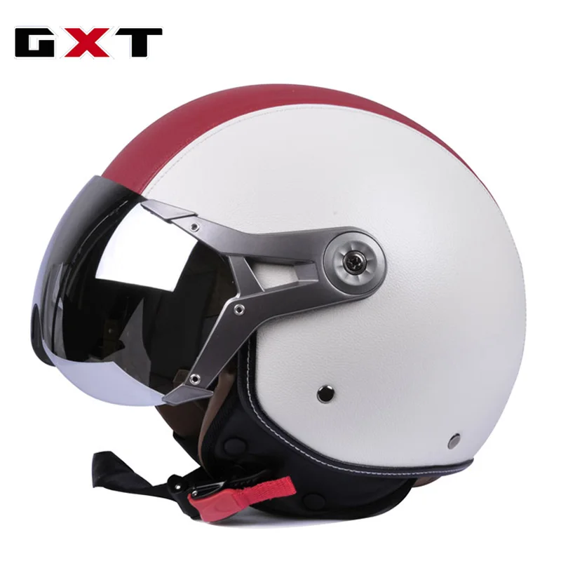 GXT мотоциклетные винтажные шлемы ретро Половина лица Casco мотокросс шлем скутер casco motocicleta кожаный шлем для Harley