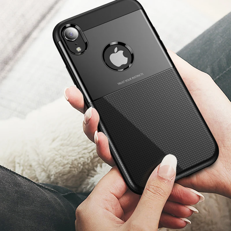 Case For iPhone XS Max XR 7 8 plus 6s 5SE 360 Degree Full Protection Soft Silicone PC Back Xr Xs max Shockproof Cover Shell |