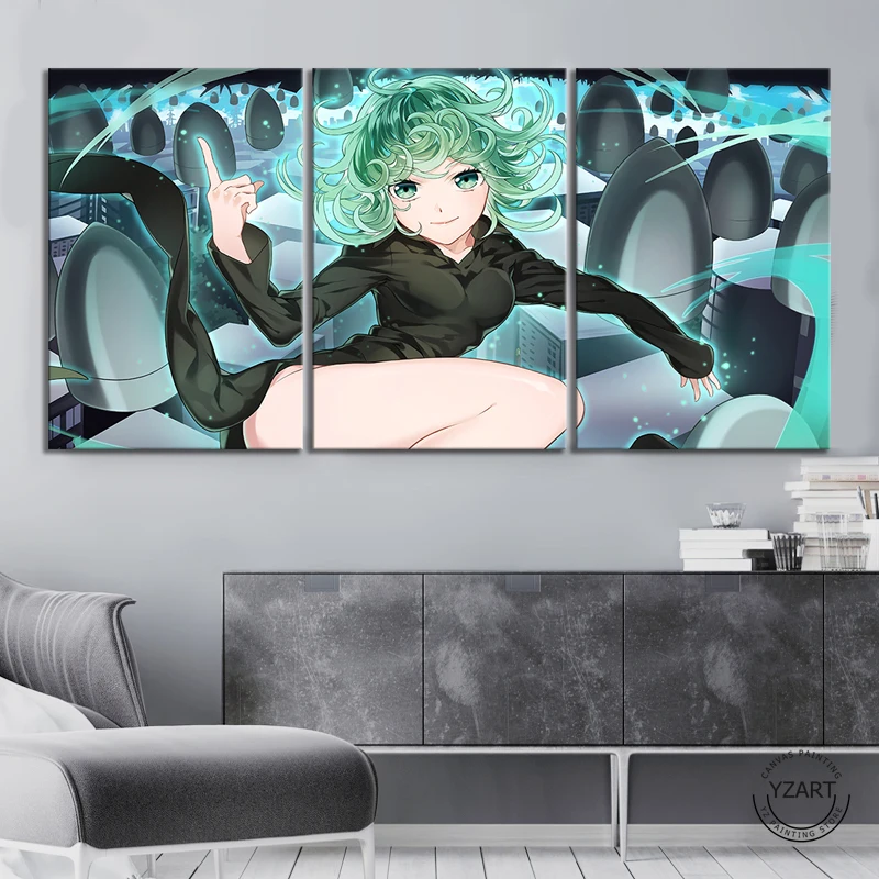 Tatsumaki One Punch Man Anime Poster Canvas Wall Art Landscape Paintings for Decor Unframed | Дом и сад