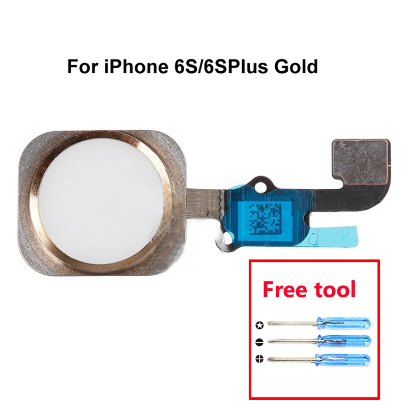 For iPhone 6S / Plus Gold Home Button Return Flex Cable Menu Keypad Assembly Replacement Repair Parts | Мобильные телефоны и