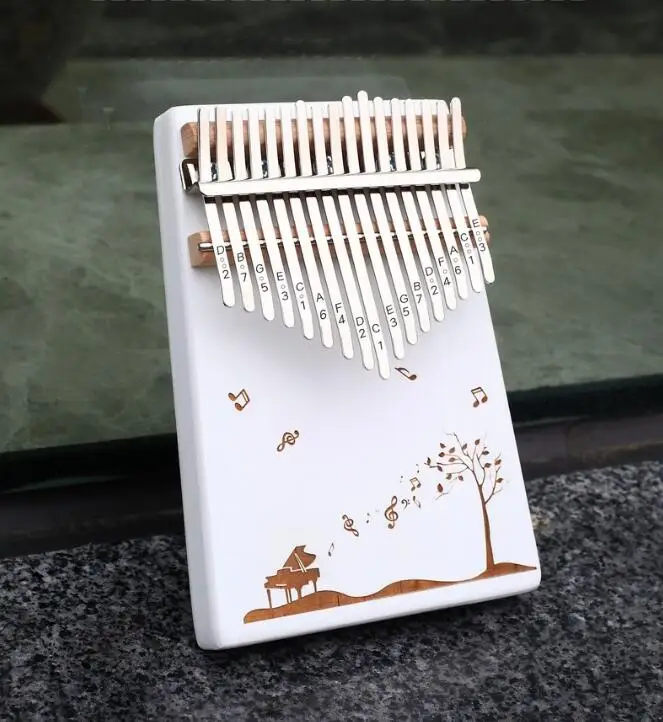 

Portable Kalimba Color Thumb Piano 17 Sound Board Tuning Sound Beginner Entry Instrument Piano