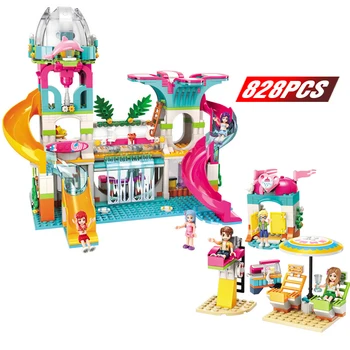 

828Pcs City Creator Expert Building Block Creator Expert Friend Girls Vibrant Beach Bricks Toys for Children