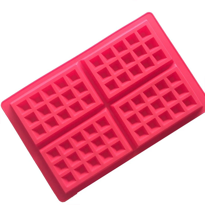 

Red Silicone Waffle Muffin Mold Diy Baking Cake Mold High Temperature Environmental Protection Biscuit Silicone Mold