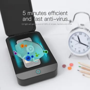 

Mobile Phone Coating Machine Toothbrush JEwelryUnderwear Mobile Phone Sterilize Phone Cleaner Case with USB Charging UV lamp